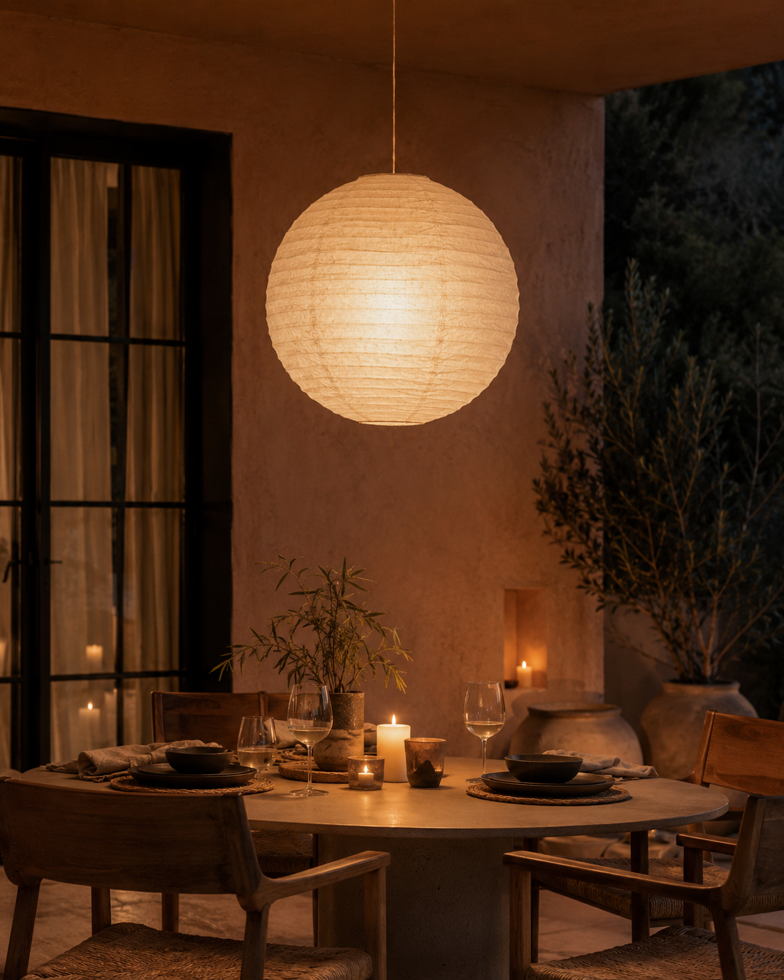 Linen Lantern Pendant